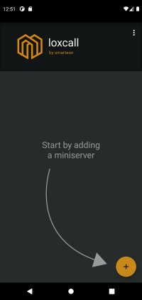 Plus button in the bottom right corner.